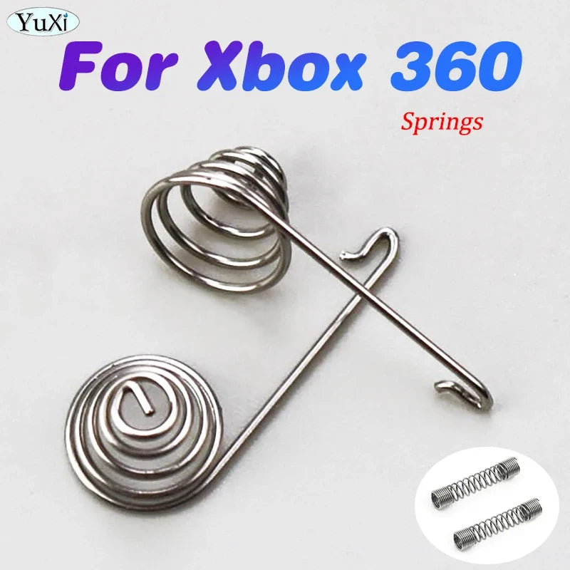 Trigger Button Springs Replacement Kit Xbox 360 | 2/6/10 Pack Silver Springs for LT RT Battery Connector