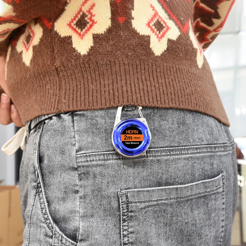 Mini Keychain Tape Measure 2m | Portable Steel Tape Measure Keyring