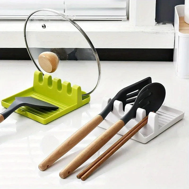Plastic Spoon Rest with Chopstick Slot | Kitchen Counter Organizer