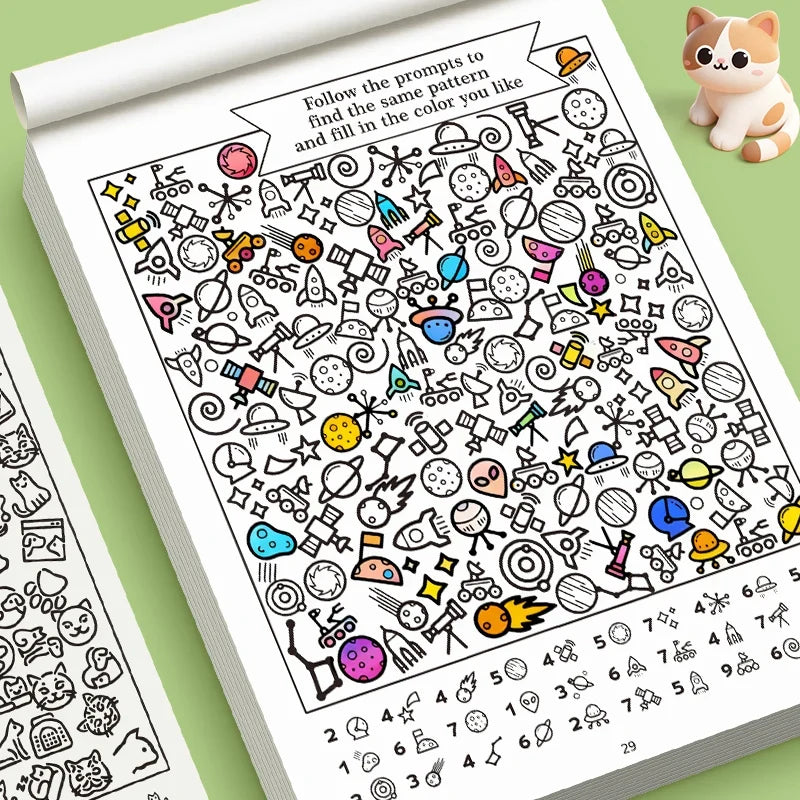 Find Hidden Objects Look and Color | Dual Gameplay Early Education Game Book