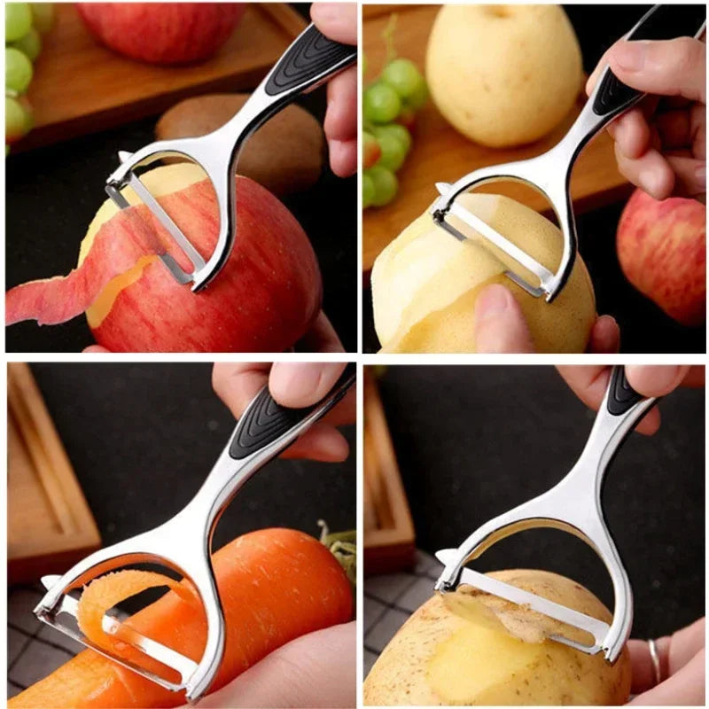 Stainless Steel Vegetable Peeler | Multi-Function Kitchen Tool for Fruits and Vegetables