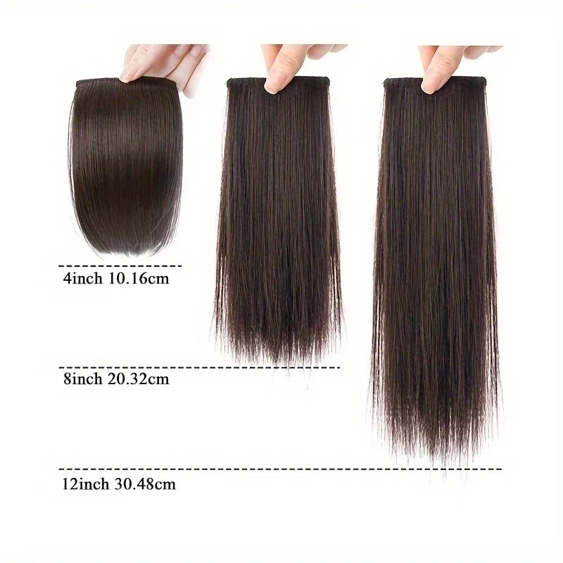 Synthetic Seamless Hair Pads Clip In | Increase Volume Top Hairpiece
