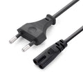 Black EU Power Plug Cable 1.5m 2-Pin IEC320 C7 Power Cord | Replacement Charger Cable for Dell, Canon, PS4, XBOX