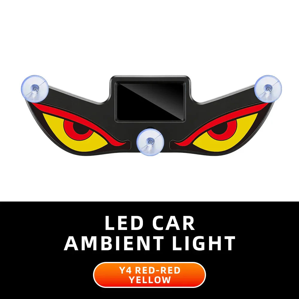 Solar Devil Eye Car Warning Light | USB-C Rechargeable Window Lamp