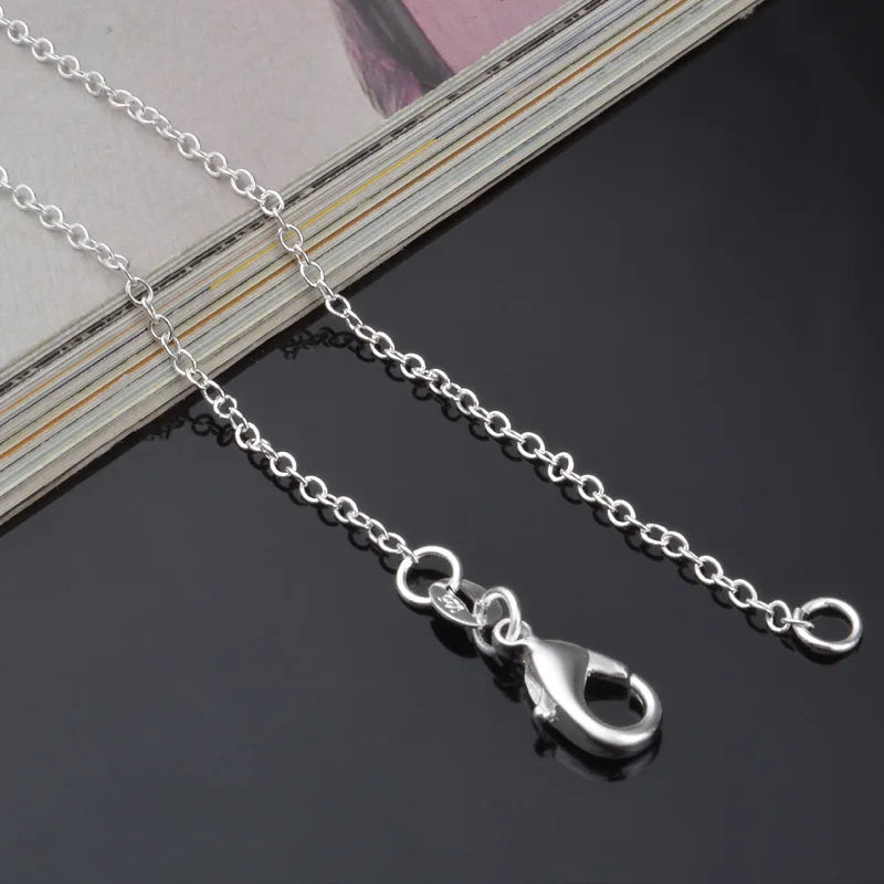 925 Sterling Silver O-Chain Necklace | 5 Lengths 1mm Link Chain for Men Women
