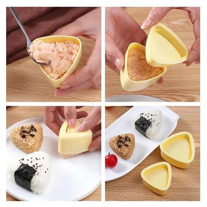 Triangles Sushi Mold Onigiri Maker | Japanese Bento Kitchen Gadget Set