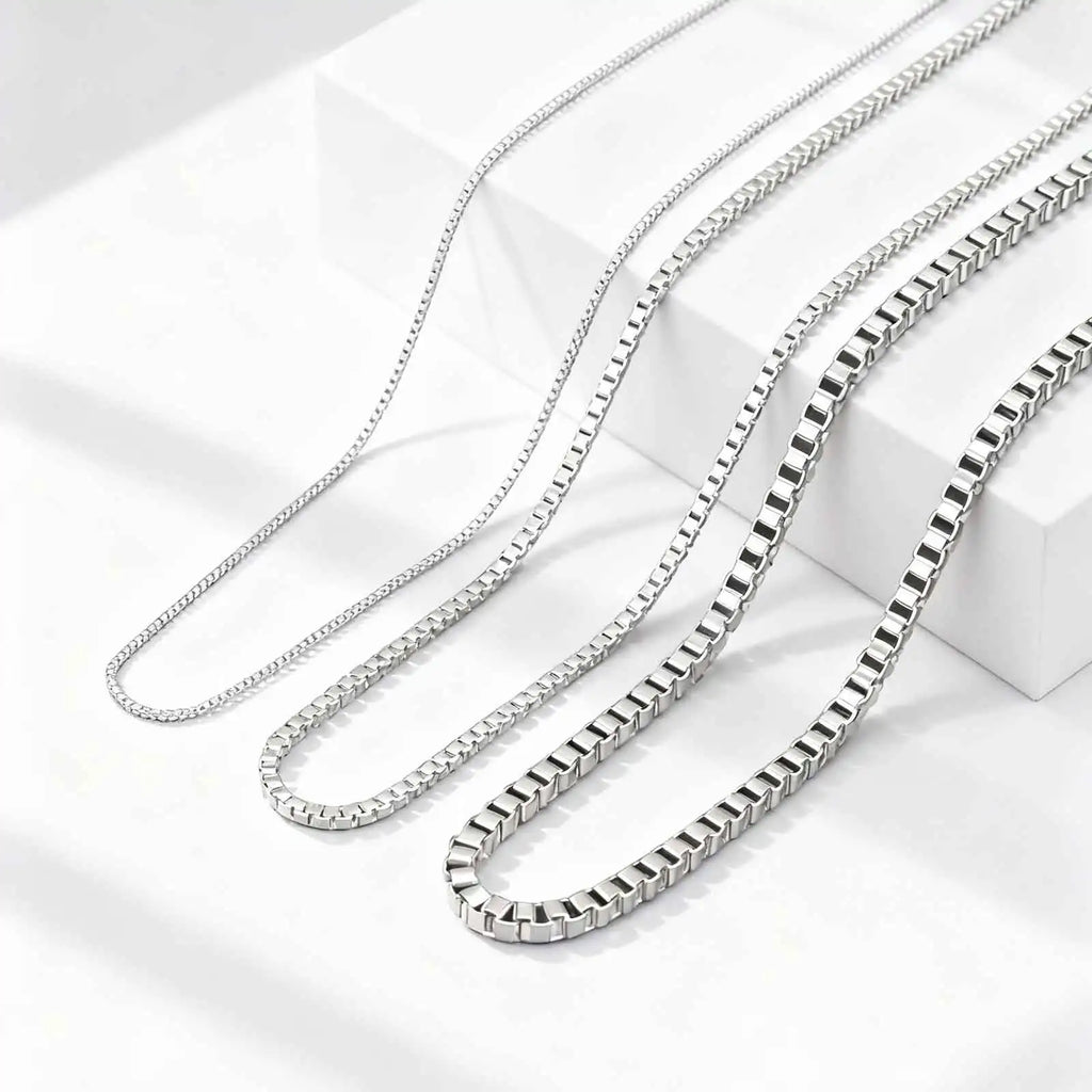 Stainless Steel Box Chain Necklace for Women | Hip Hop Fashion Jewelry Gift