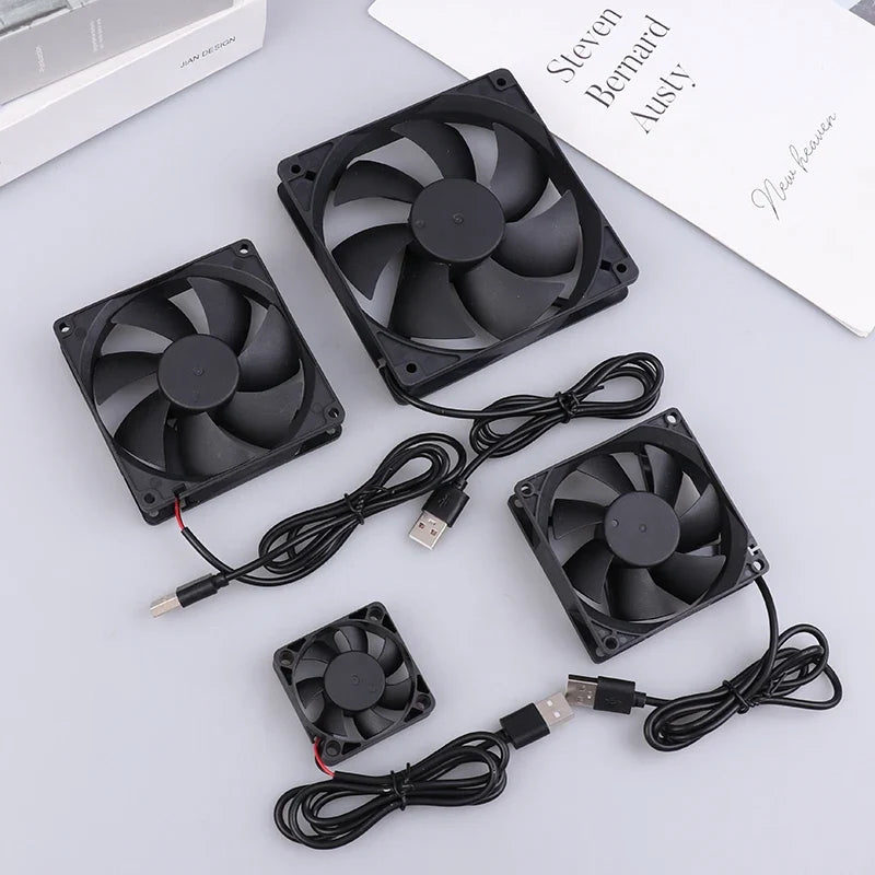 USB Router Fan Cooling 50mm 80mm 90mm 120mm | 5V Brushless PC Cooler