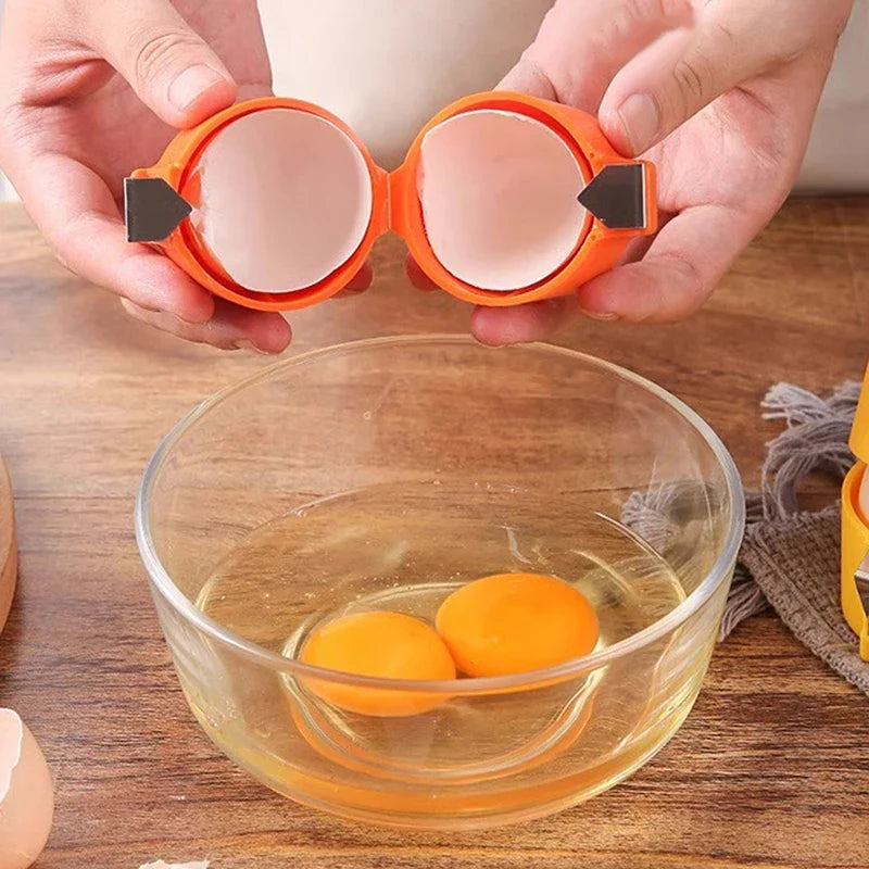 Egg Cracker and Eggshell Separator | Handheld Egg Opener Tool for Kitchen Baking