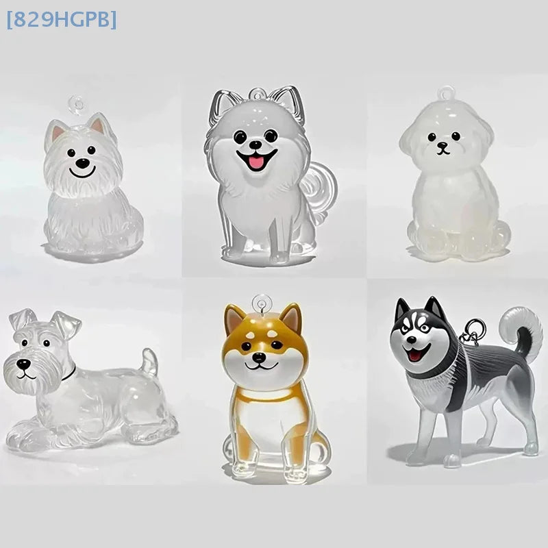 Clear Puppy Hair Memorial Keepsake Capsule | Pet's Dog Fur Container DIY Keychain Decor