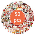 50 Christmas Sweater Shaped Stickers | Cute Funny Wintertime Vinyl Decals