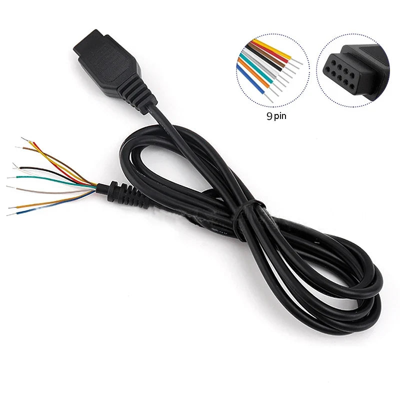 Sega Genesis 2 Control Cable | 9Pin Mega Drive 2 Gamepad Extension Cord