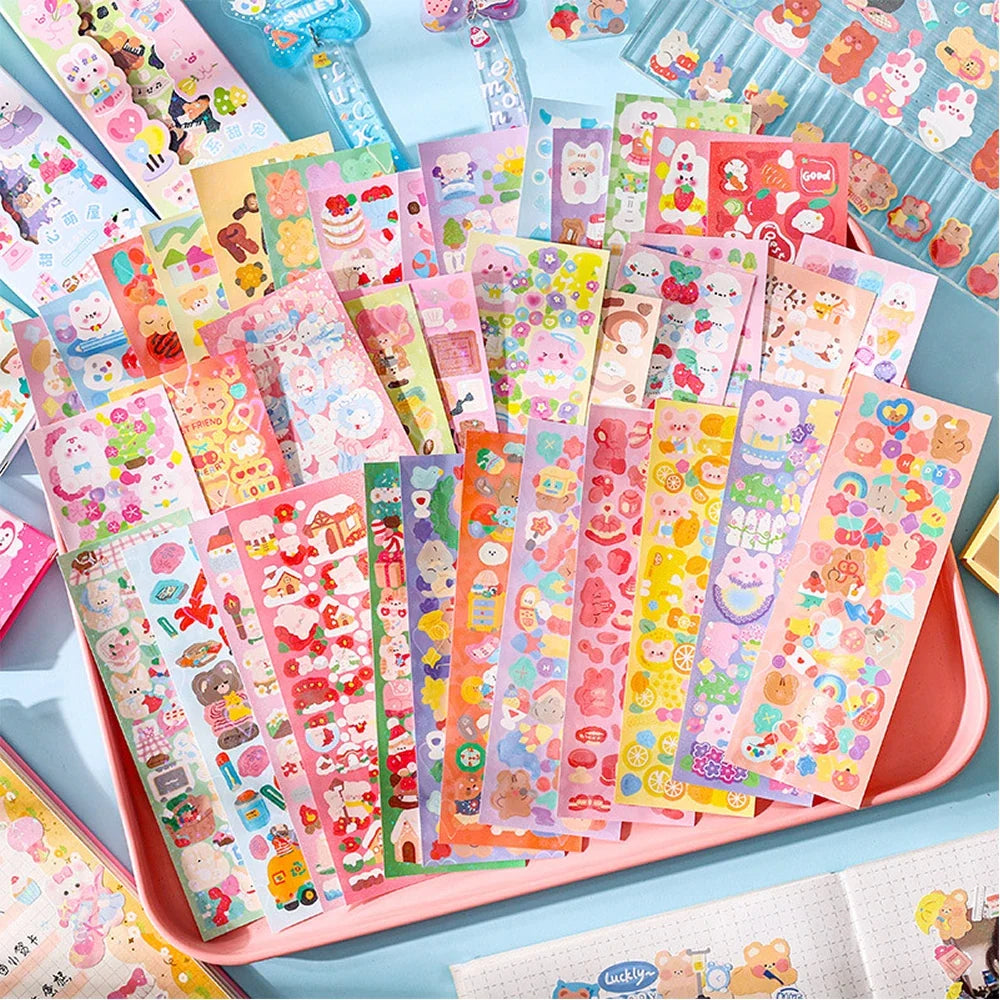 200p Kawaii Stickers for Kids | Cute Stationery Diary Decoration Set