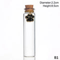 Pet Fur Memorial Glass Bottle | Cat Whiskers Storage Bottle With Cork Stopper