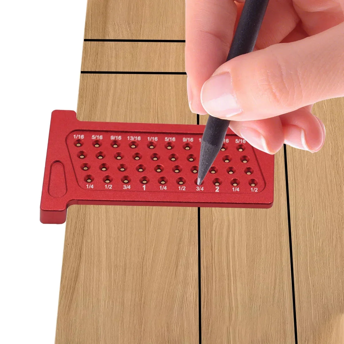 Woodworking T-Square Hole Scribing Ruler | Metric and Inch Marking Gauge for Right Angle Layout