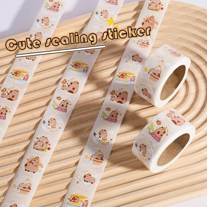 400pcs Cute Capybara Stickers | DIY Scrapbook and Reward Seal Set