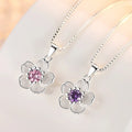 925 Sterling Silver Pink Purple Peach Blossom Necklace | GaaBou Jewellery