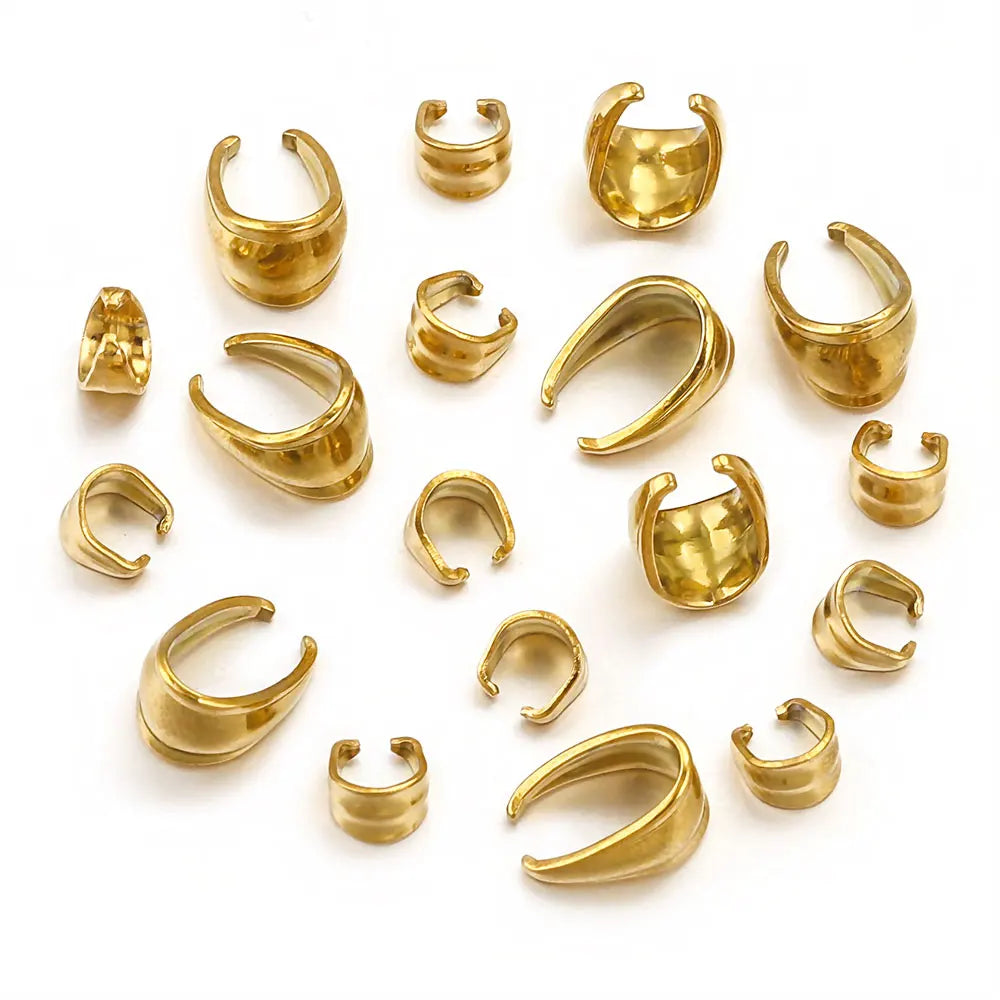 Gold Plated Melon Clasps | Stainless Steel Jewelry Connectors