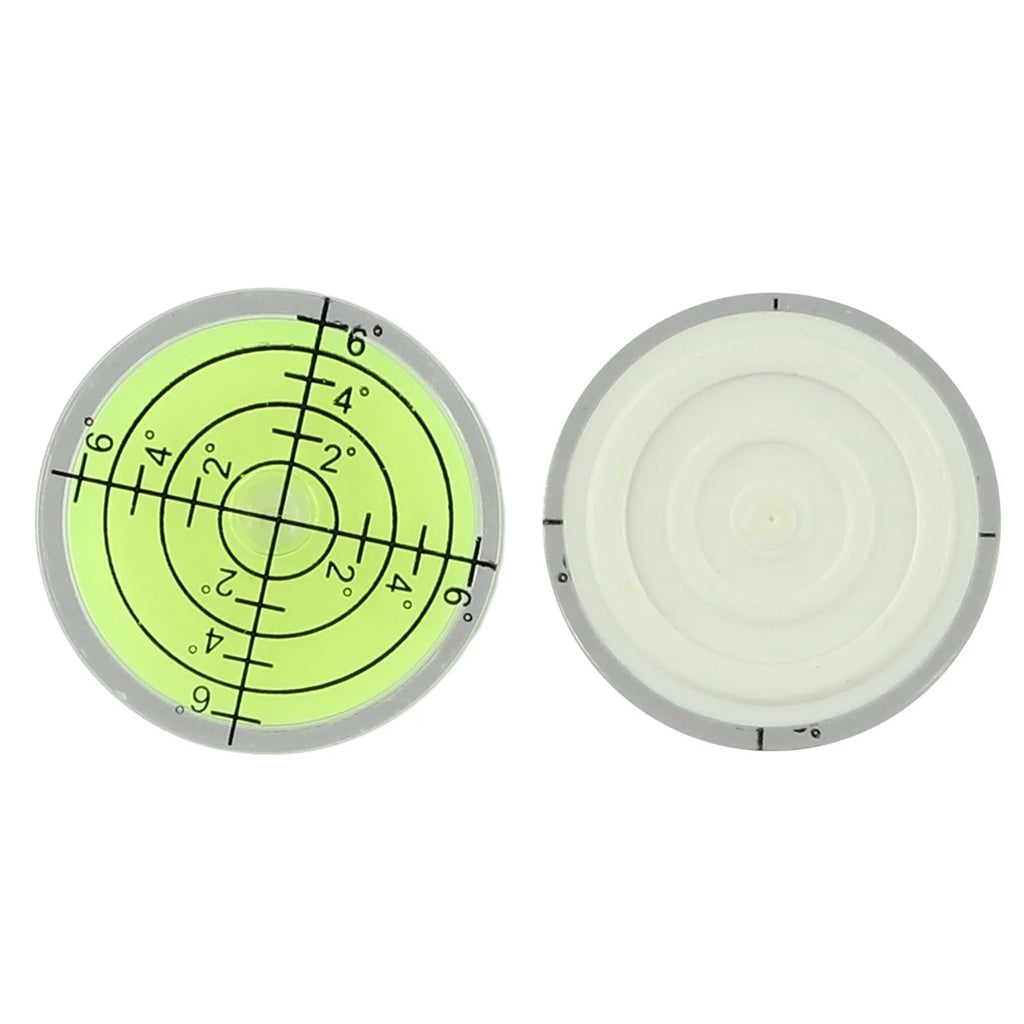 2pcs 32x7mm Mini Bubble Level | Horizontal Circular Level with Degree Scale for Precision Measuring