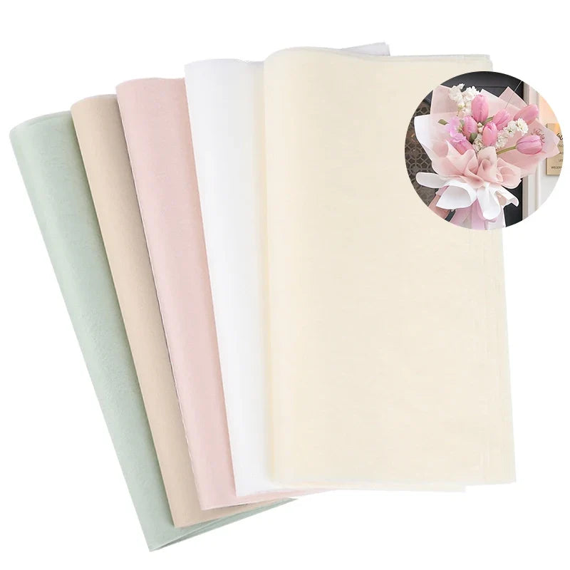 40Pcs Korean Flower Wrapping Paper Set | Floral Bouquet Packaging for Gift Decoration