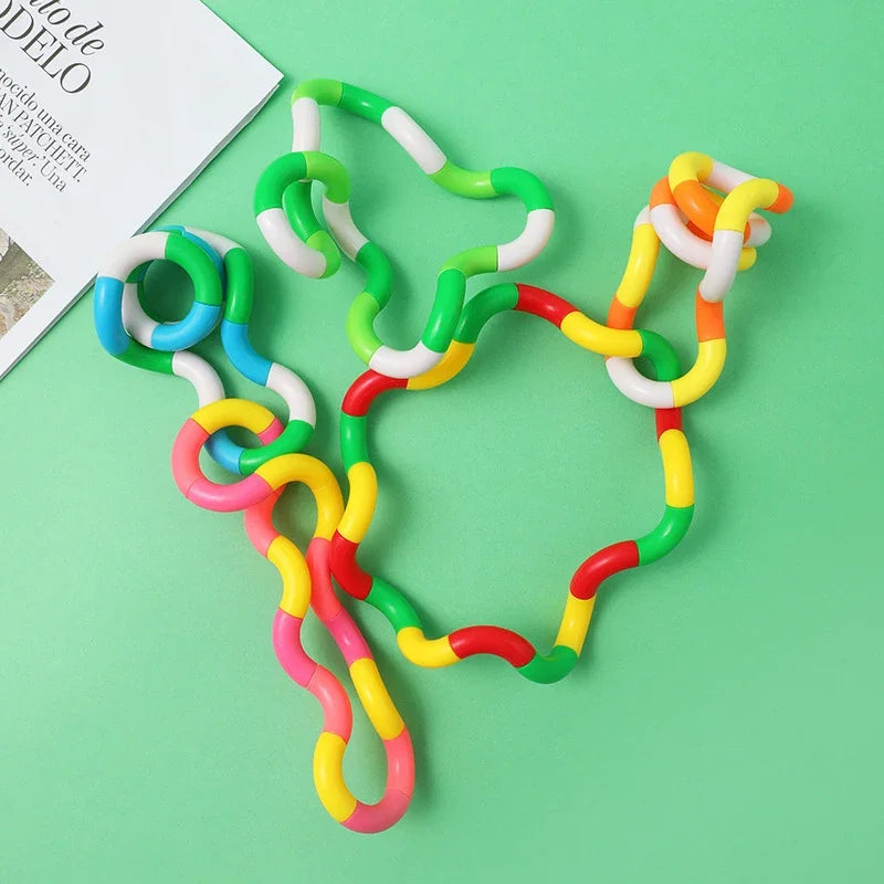 Tangle Fidget Toy | Twisting Sensory Hand-Eye Coordination Anxiety Relief Finger Toy for Kids and Adults