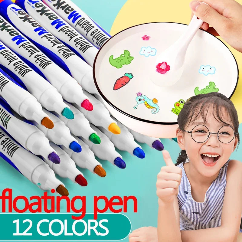 Magical Water Floating Pens | Suspension Drawing Markers for Kids
