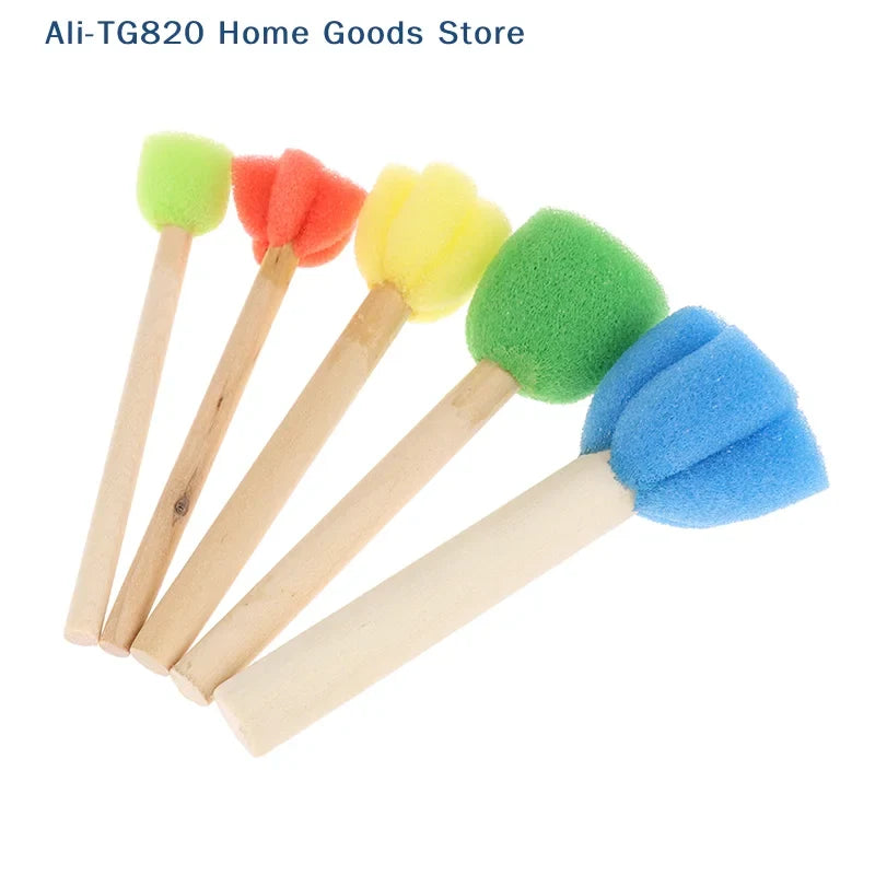 Kids Sponge Stamp Brush Set | Flower Drawing Toys for Toddlers