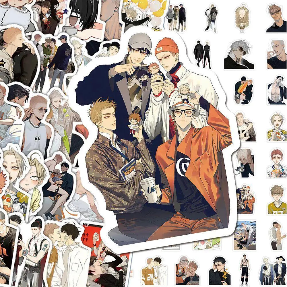 65 Pcs Manga Old Xian 19 Days Sticker Set | DIY Scrapbooking Decals for Mo Guanshan and He Tian Fans