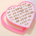 36 Pairs Cute Stud Earrings Assorted Snowflakes Cat Butterfly | Fashion Jewelry Gift Set