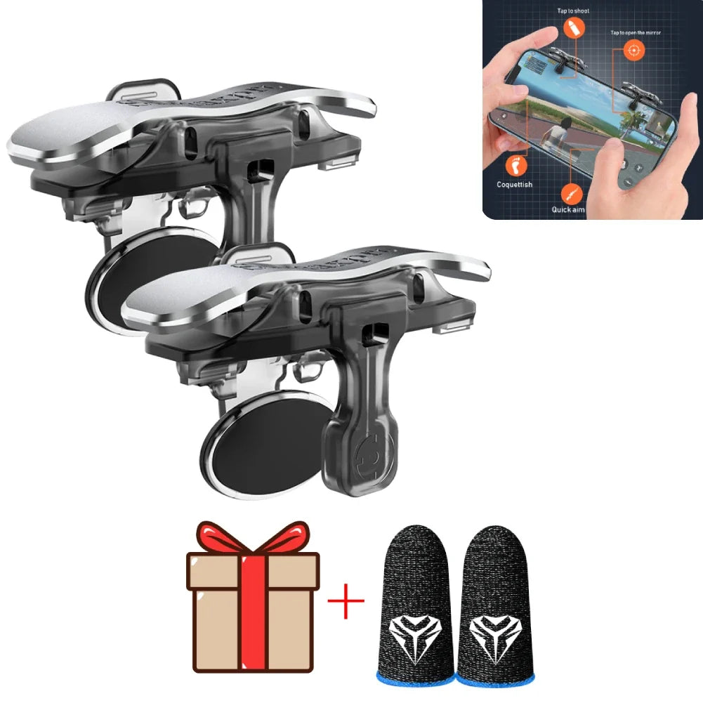 X8 Mobile Game Trigger | 6 Finger Sensitive Shoot Triggers for PUBG & Mobile Gaming