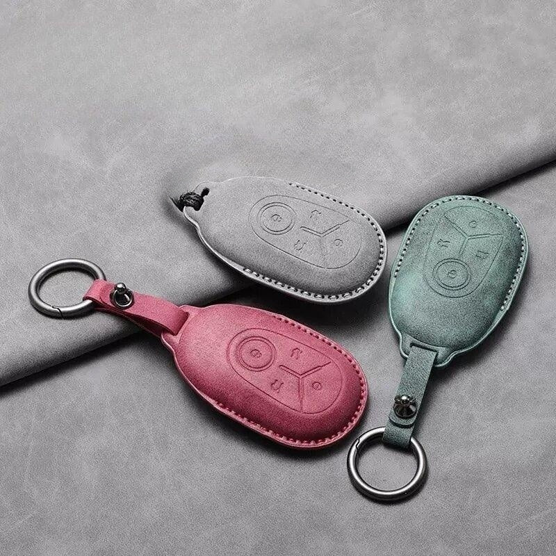 Suede Leather Key Holder for Geely EX2/E2