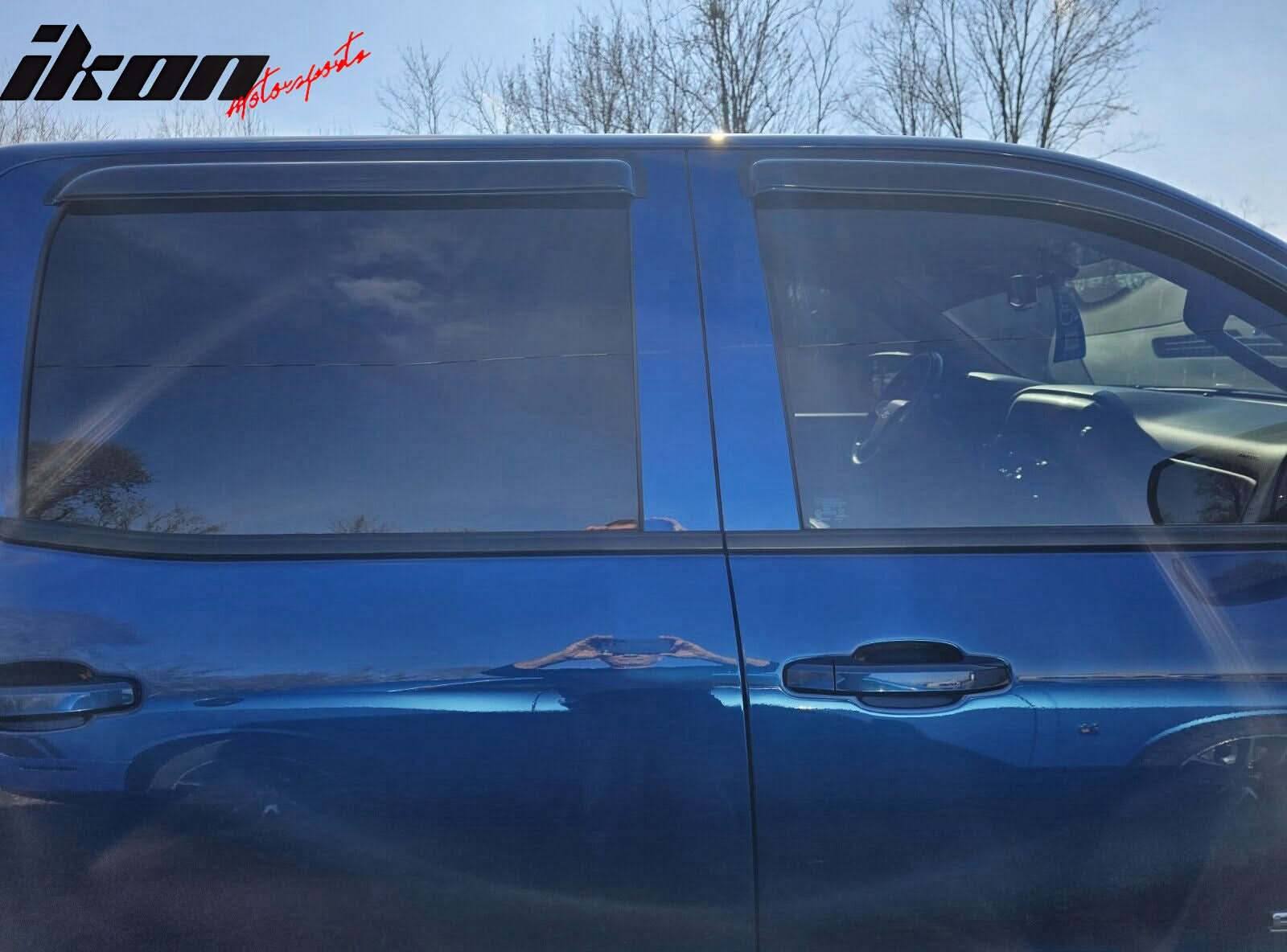 2014-2019 Chevrolet Silverado GMC Sierra  Crew Cab Slim Window Visor