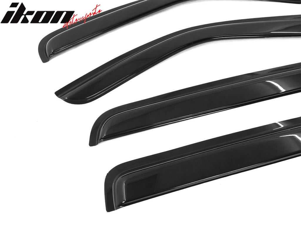 2007-2011 Dodge Nitro Slim Style Smoke Tinted Visor Windows Acrylic