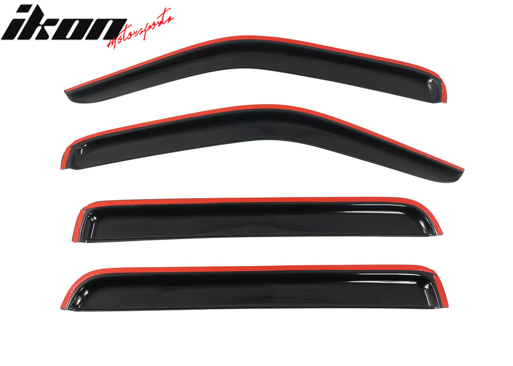2007-2011 Dodge Nitro Slim Style Smoke Tinted Visor Windows Acrylic
