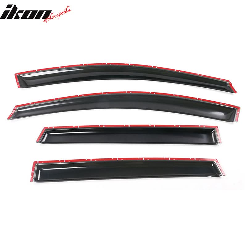 2013-2019 Ford Escape Smoke Tinted Slim Style Window Visors Acrylic