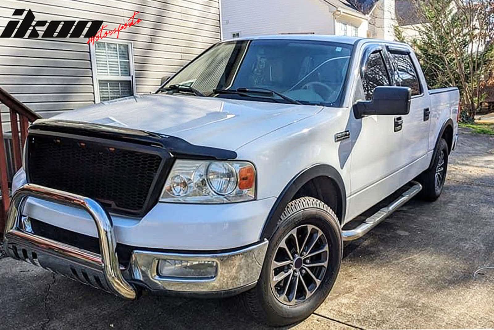 2004-2008 Ford F150 Crew Cab Slim Smoke Tinted Visor Window Acrylic