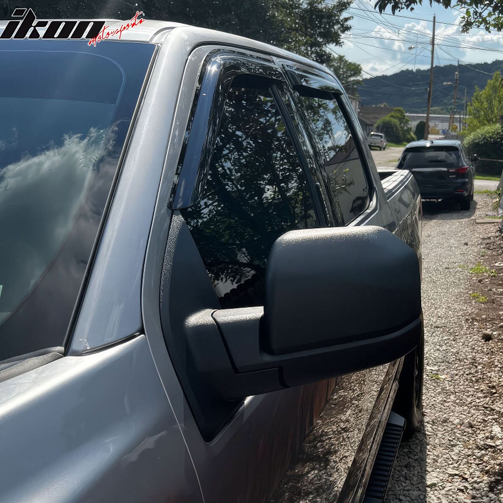 2015-2024 Ford F-Series Crew Cab Slim Style Window Visors Acrylic