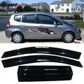 2007-2008 Honda Fit GE Slim Style Smoke Visor Windows Guards Acrylic