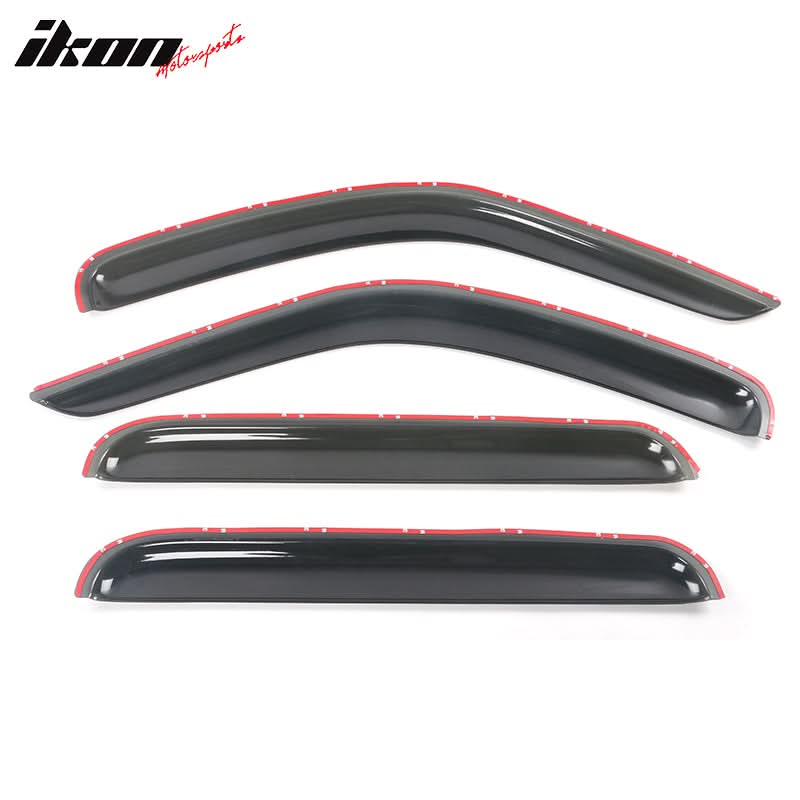 2002-2007 Jeep Liberty Visor Window Rain Guard KJ Tape on Acrylic 4PC