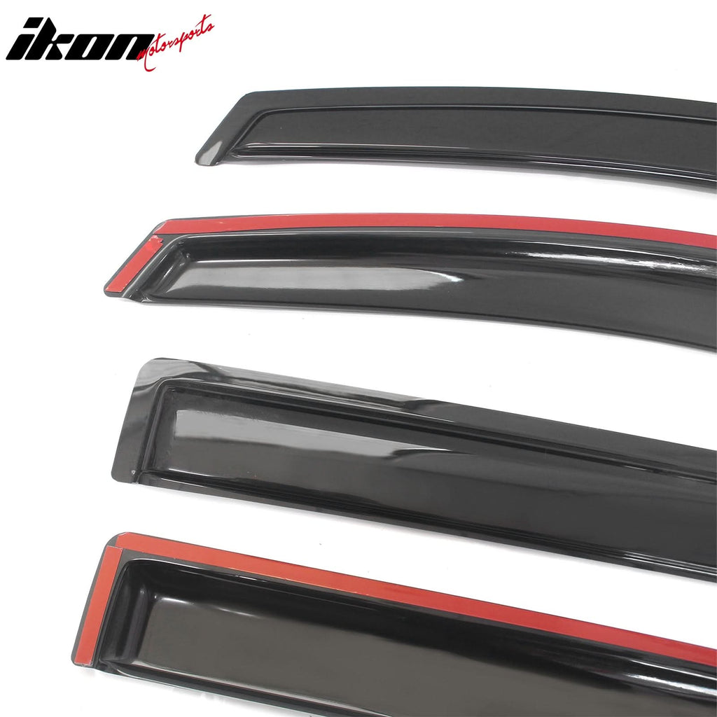 2004-2016 Nissan Armada Slim Style Smoke Visor Window Rain Guard Acryl