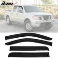 2005-2020 Nissan Frontier Slim Style Smoke Tinted Visor Window Acrylic
