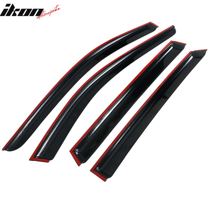 2014-2020 Nissan Rogue Slim Style Smoke Tinted Window Visors Acrylic