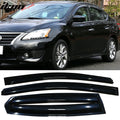 2013-2019 Nissan Sentra Slim Style Smoke Window Visor Guard Acrylic