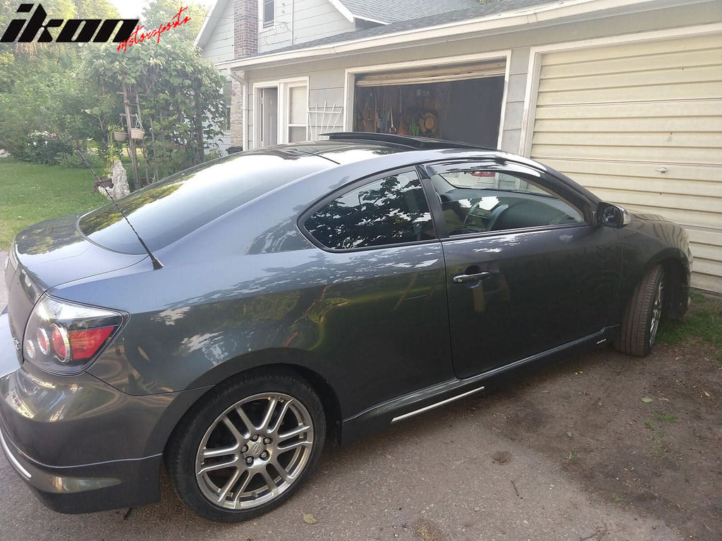 2005-2010 Scion TC Slim Style Smoke Tinted Visor Windows Acrylic
