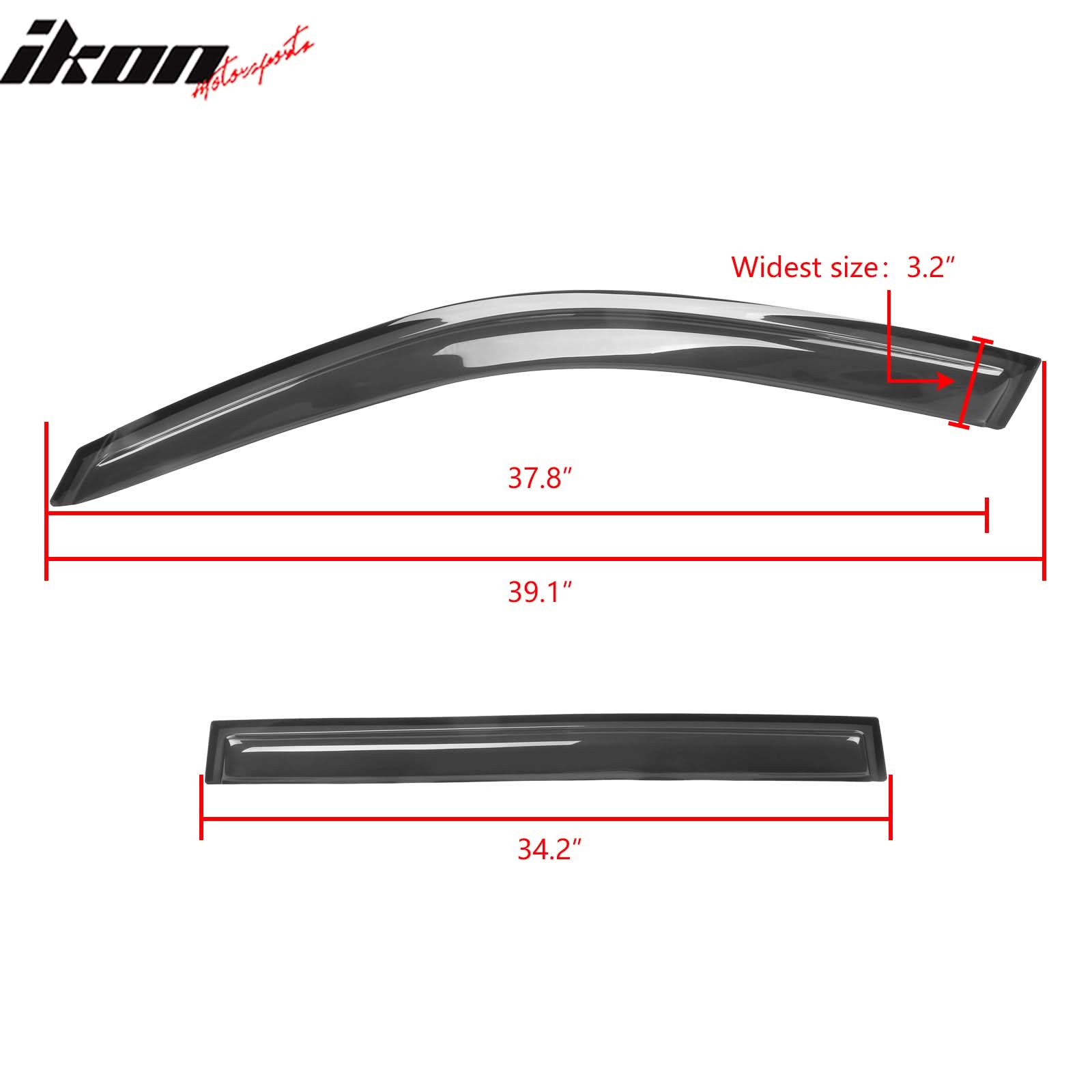 2001-2007 Toyota Highlander Slim Style Smoke Visor Window Vent Acrylic