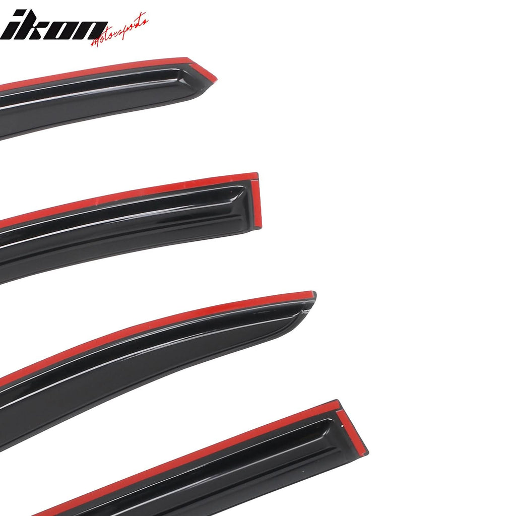 2008-2012 Honda Accord 4-Door Sedan Acrylic 4PC Tape On Window Visors
