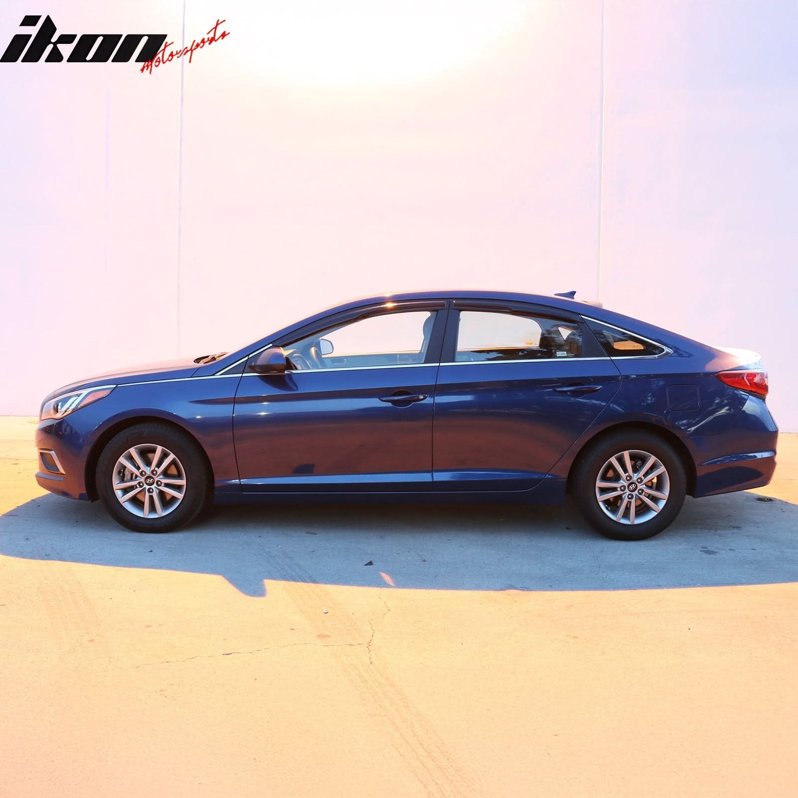2015-2019 Hyundai Sonata Mugen Style Smoke Tinted Window Visor Acrylic