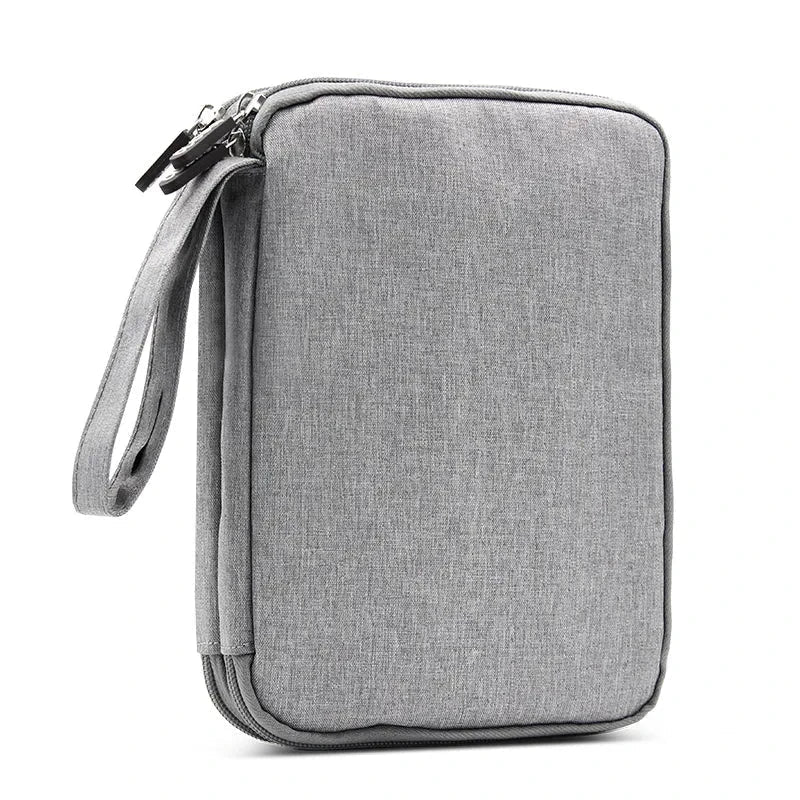 Accesorios digitales bolsa de acabado cargador de datos Cable de doble capa accesorios de viaje bolsa auriculares Usb Flash Drive organizar