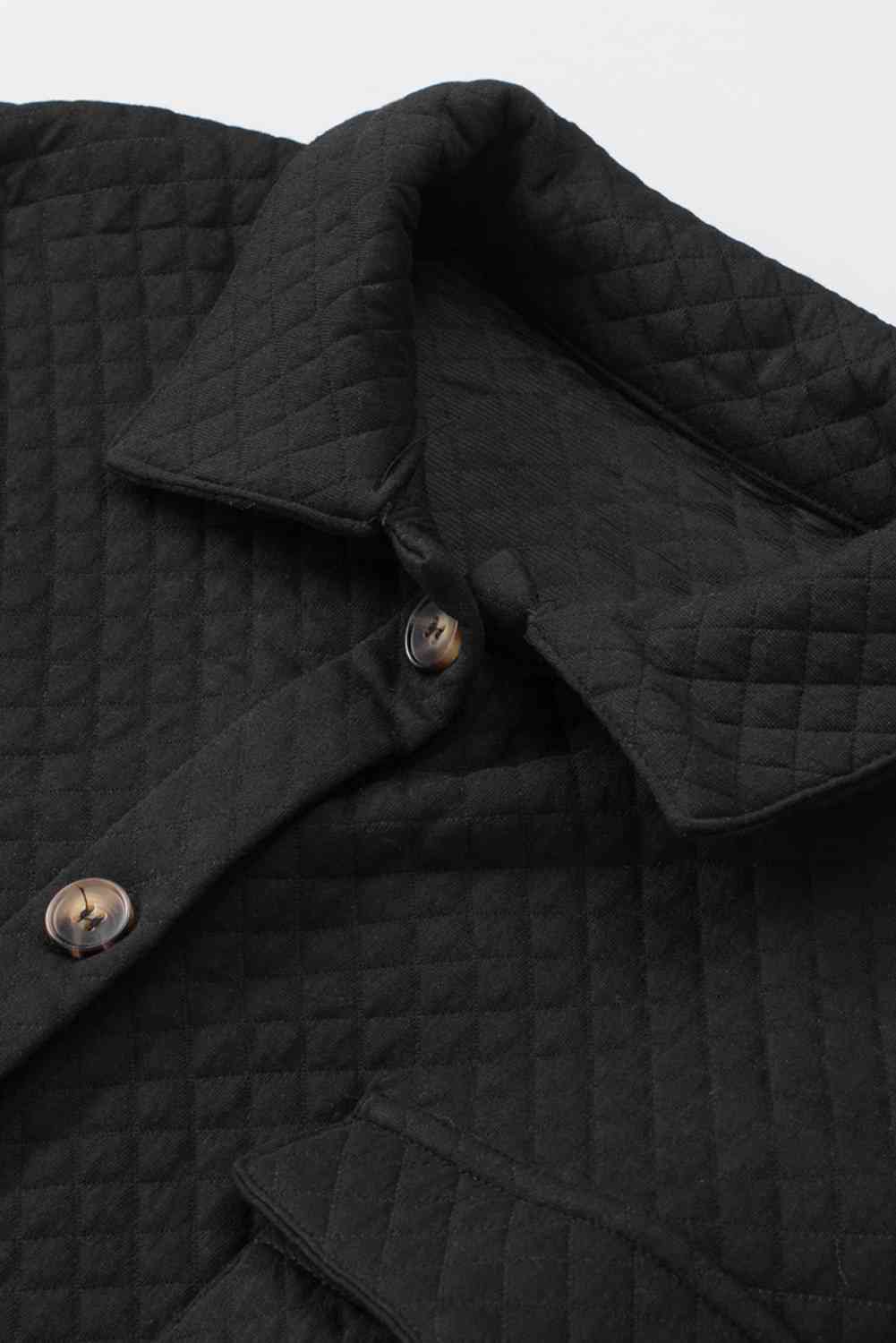 Comfortable Button-Down Collared Jacket Classic Lightweight Classic Design With Pockets