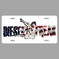 American Flag Pin-Up License Plate